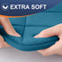 OLANLY Memory Foam Bath Mat 30x20, Ultra Soft Absorbent Bathroom Rug, Machine Washable Peacock Blue