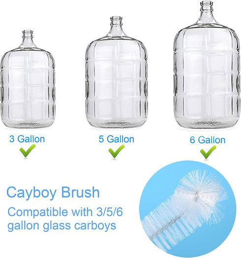 DOMUEN 2 Pack 28inch 5 3 5 6 6.5 Carboy Brush Carboy Cleaning Brush Carboy Bottle Brush Carboy Brushes for Cleaning