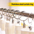 36 Pack Heavy Duty Nickel Plated Metal Curtain Rings with Clips for Curtains and Rods (Silver)