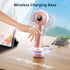 Handheld Fan with ???????????????? Charging Base, 3 Speeds Portable Fan with Digital Display, 2000mAh Battery Operated Hand Held Fan, Handheld/Desk 2 in 1 Personal Fan Lash Fan Makeup Fan (Pink) by coldSky