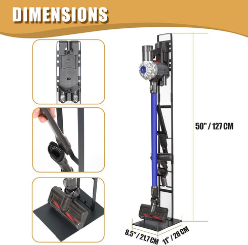 BRIGHTSHOW Metal Storage Bracket Stand for Dyson Vacuum, Stable Docking Station Accessories Holder for V15 V11 V10 V8