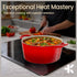 6QT 500F, Bakken Enameled Cast Iron Dutch Oven Pot, Dutch Oven for Bread Baking, Braising & Roasting, Kitchen