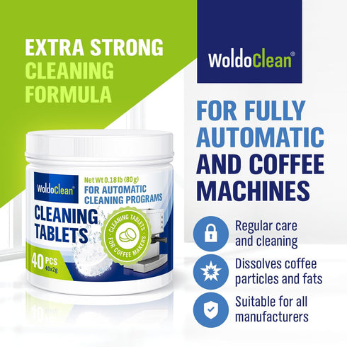Cleaning Tablets for Espresso & Coffee Machines, 40x 2g, Compatible with Breville Espresso Machines