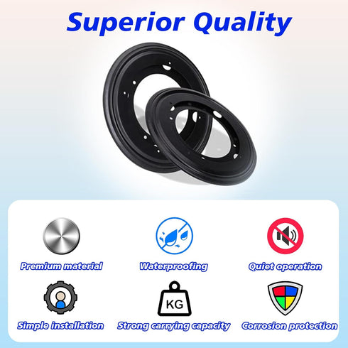 2 Packs 8'' 5/16''Thick Lazy Susan Hardware, Heavy Duty Turntable Bearing Swivel Pate for Rotating Table, Book Case