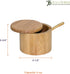 6 Totally Bamboo Little Dipper Salt Cellar Bamboo Storage Box with Magnetic Swivel Lid, Ounce Capacity, Includes Salt
