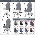 Gaming Chair Covers Slipcovers with Armrest Covers, Stretch Game Computer Office Desk Chair Protector, Soft Polyester