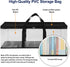 CCidea DVD Storage Bags (Set of 4) Clear PVC Media Holder Case with Handles for DVDs/CDs/VHS Box/Blu Ray Disc/Movie Cases/Video Games Discs - Each Bag Holds up to 40 DVDs by CCidea