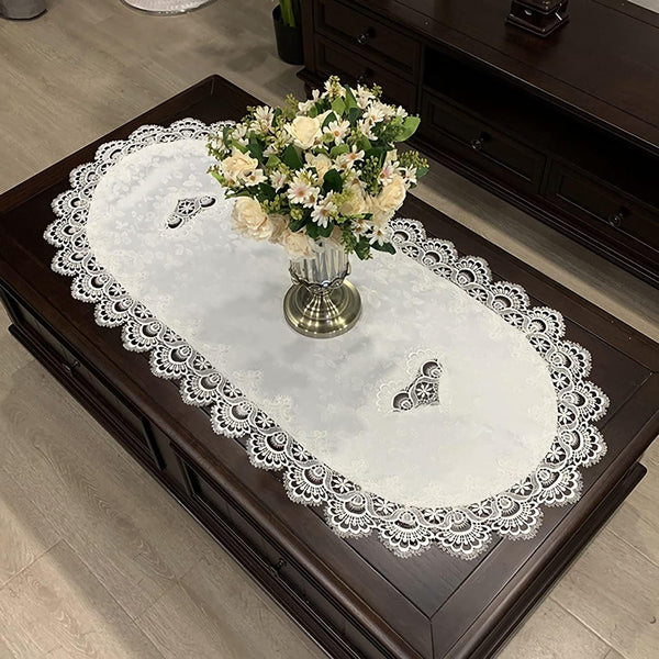 Coffee Tablecloth for Living Room Center Table Doilies Embroidery Lace Tablecloth Home
