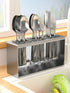 Countertop Cutlery Drying Holder, 3 Cups Cutlery Drainer Box, Tabletop Utensil Organizer for Forks, Chopsticks, Kitchen
