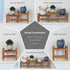 Outdoor,4 (11.8"-44'') Wood Plant Stand Indoor Tiers Plant Stand Bench Indoor,Low Window Plant Shelf Small Long Flower