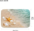 Britimes Bath Mat for Bathroom, Beach Starfish Sea Shell Washable Cover Floor Rug, 18x30 Inches