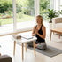 4 Floor,20"(L) 20"(W) 20"(H),Living Funecy Square End Table Low Table with Solid Wood Sturdy Legs,Floor Table Desk