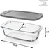 Razab LARGE 7.6 Cups/1800 ML/1.9 Qt Glass Loaf Pan with Lids - Meatloaf Pan BPA free Airtight Lids Grip Handle Easy Carry, Microwave and Oven Safe - Loaf Pans For Baking Bread, Cakes, Glass Loaf Pan by Razab
