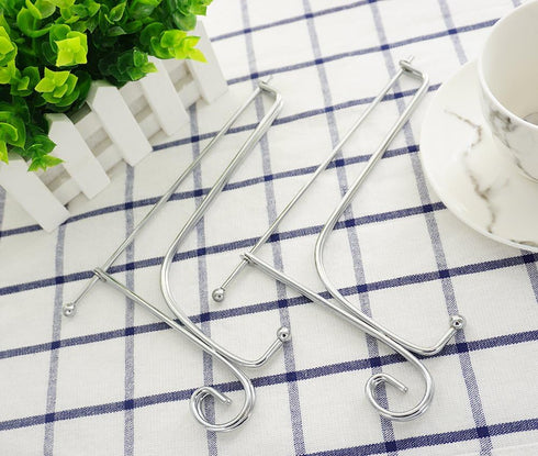 Artliving Metal Plate Stands for Display, 8-Inch Adjustable Easel Holders for Plates, Frames, Cookbooks - Silver