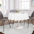 sancua 60 Inch Round Tablecloth - Water Resistant Washable Polyester Table Cover for Dining, Buffet Parties, White