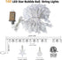BYIZO 72 160 Crystal Globe & Star String Lights Plug in - FT LED Star Fairy String Lights with Remote Control Timer