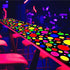 Haull 1 Pcs 118 x 39 Inches Neon Light up Dance Floor, Glow in The Dark Runner Rug for 80s 90s Party