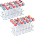 ANDGOO 2-Pack Cake Pop Stand, Clear Acrylic Lollipop Holder with 21 Holes for Weddings, Birthday Parties