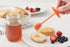 Jarware Orange Honey Dipper Lid for Regular Mouth Mason Jars, 16-Ounce
