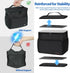 Gloppie Insulated Lunch Box for Men Women, Reusable Lunch Cooler Bag in Black