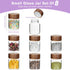 Foyofly (4oz(118ml)*8 pack) Glass Spice Jars Seasoning Containers Small Glass Jars with Lids Airtight Food Storage
