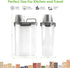 Rice Airtight Storage Container, 3 to 5Lbs Cereal Bin, Pet Food Dispenser with Measuring Cup, BPA Free Clear Plastic
