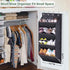 SLEEPING LAMB Over The Door Shoe Rack for Closet, Short Hanging Shoe Organizer with Large Deep Pockets, Narrow Door Shoe Storage for Boots in RV, Dorm, Black by SLEEPING LAMB