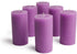 Bask Mottled Pillar Candles - Set of 6, 3" x 6" Dripless Unscented Purple Candles for Home Decor & Relaxation