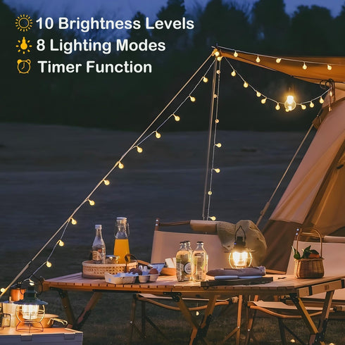 33 100 8 Minetom Globe String Lights - Plug in ft LED Crystal Globe Fairy Lights with Lighting Modes and Remote
