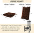 2 Set Rocking Chair Cushions Indoor Velvet Chair Pads High Back and Seat Cushion Piece Brown