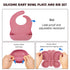 Set, Silicone Baby Feeding Baby Led Weaning Supplies, Silicone Suction Butterfly Plate, Bowl, Spoons, Fork