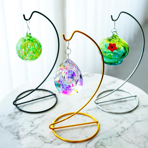9 Inch Decor(5 Pack) H&D HYALINE & DORA Ornament Display Stand Air Plant Holder Terrariums Hanger Silver Ornament