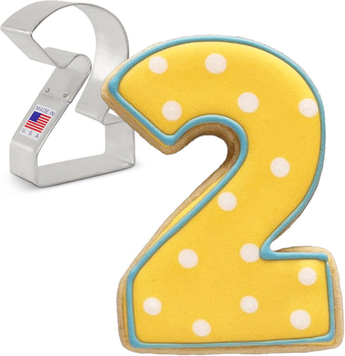 Ann Clark Cookie Cutters Number Two / #2 Cookie Cutter, 3.25" Made in USA