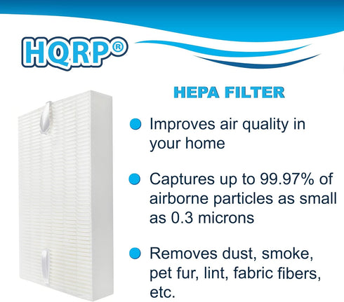 HQRP HEPA Filter Compatible with Honeywell Filter R HRF-R3 HRF-R2 HRF-R1 for HPA Models