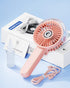 SWEETFULL Portable Misting Fan - 180° Foldable Handheld Fan with Mist Spray, USB Rechargeable for Travel and Home