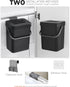 Countertop Compost Bin - 1.3 Gallons Small Trash Can with Lid for Kitchen Bathroom, Indoor Compost Bucket with Lid