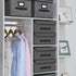 Onlyeasy Foldable Storage Bins with Lid, Pack of Two Storage Box Cube Cubby Basket Closet Organizer with Leather