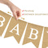 Jute Burlap Baby In Bloom Banner with Flower Spring Theme for Boy Girl Baby Shower Garland Decoration