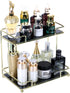 Simmerstone 2 Tier Bathroom Vanity Tray, Multifunctional Cosmetic Storage Rack for Dresser and Countertop