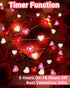 16.4FT 50 8 btfarm LED Valentine's Day Lights with Remote Timer, Red Pink White Heart Shaped Fairy String Lights