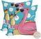 2 Pack Waterproof Summer Flamingo Throw Pillow Covers, 18x18 Inch Tropical Beach Pink Birds Cushion Cover