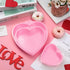 Heart Shaped Cake Pans, 3 Pcs Silicone Molds, Non-Stick Heart Baking Pans for Valentine's Day Desserts