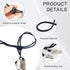 ASTRQLE 3pcs Black Adjustable Napkin Holders Lanyard Neck Strap Chain Clip Adjustable Napkin Bib Towel Clips