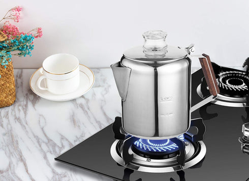 2-6 Fox Run Rapid Brew Stainless Steel Stovetop Coffee Percolator, Cup