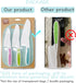 Kids Knife Set for Real Cooking, 4 Pieces Toddler Knife Set with Cutting Board, Firm Grip