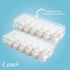 12 count 2 Pack Egg Holder for Fridge Egg Container for Refrigerator Clear Stackable with Lid & Handles