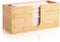 AFOROEOA Bamboo Paper Towel Dispenser Countertop Folded Paper Towel Holder Trifold Napkin Holder,