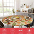 Covers For The Home Deluxe Elastic Edged Flannel Backed Vinyl Fitted Table Cover - All-Over Leaves Pattern, Fits Tables