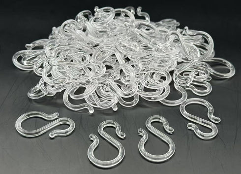 50PCS 1.7Inch Clear Plastic Punch Bowl Cup, S Hooks Hangers