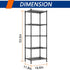 5-Wire Closet(Black,11.8" 16.6" 53.5" REGILLER Shelving Metal Storage Rack Adjustable Shelves,Standing Storage Shelf